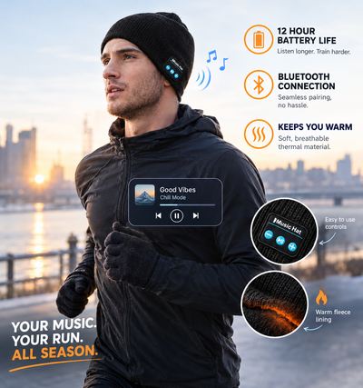 Amazon best-selling Bluetooth 5.2 wireless earphone knit hat, winter warm music hat, Bluetooth hat, music hat