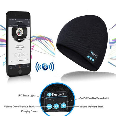 Amazon best-selling Bluetooth 5.2 wireless earphone knit hat, winter warm music hat, Bluetooth hat, music hat
