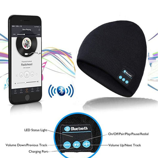 Amazon best-selling Bluetooth 5.2 wireless earphone knit hat, winter warm music hat, Bluetooth hat, music hat