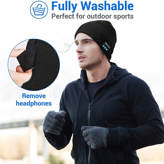 Amazon best-selling Bluetooth 5.2 wireless earphone knit hat, winter warm music hat, Bluetooth hat, music hat